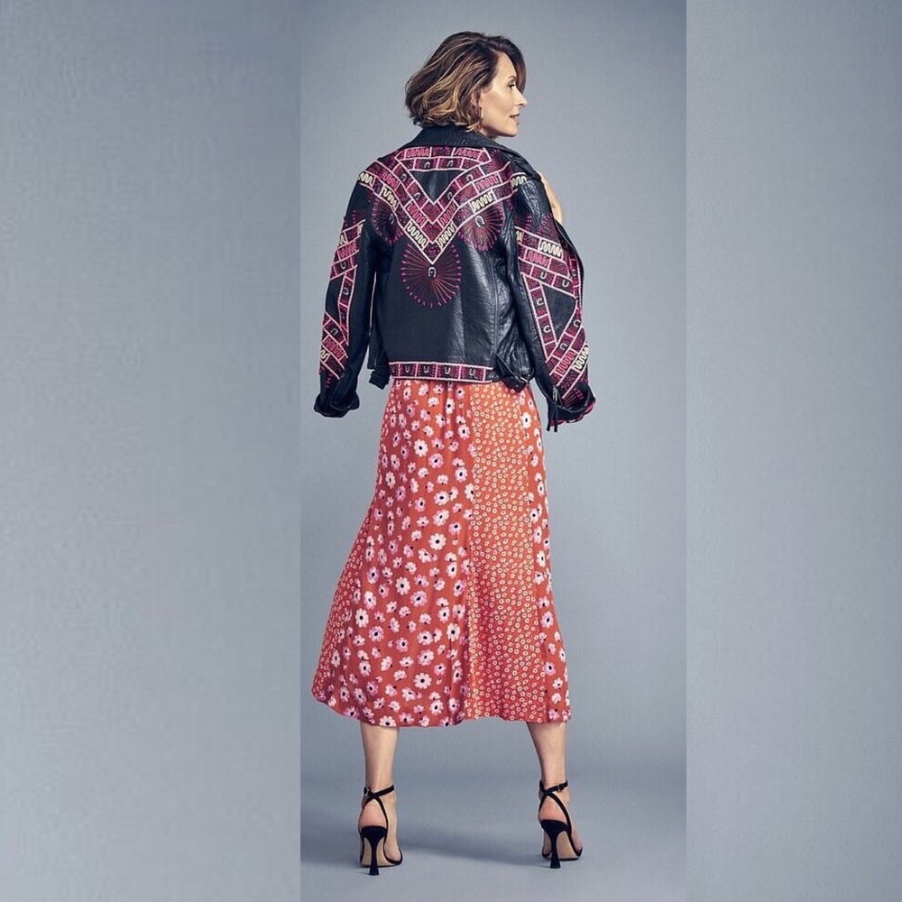 Free People Zandra Rhodes Stardust Biker Jacket - Picture 2 of 11